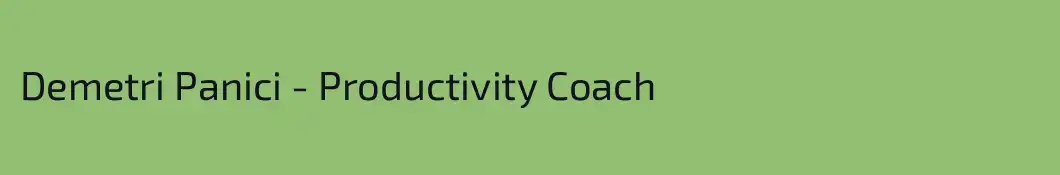 Demetri Panici - Productivity Coach